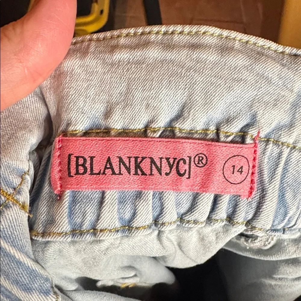 NWT Blank NYC Girls Encore Paperbag Waist Jeans Blue Size 14 Women’s Small (4-6)